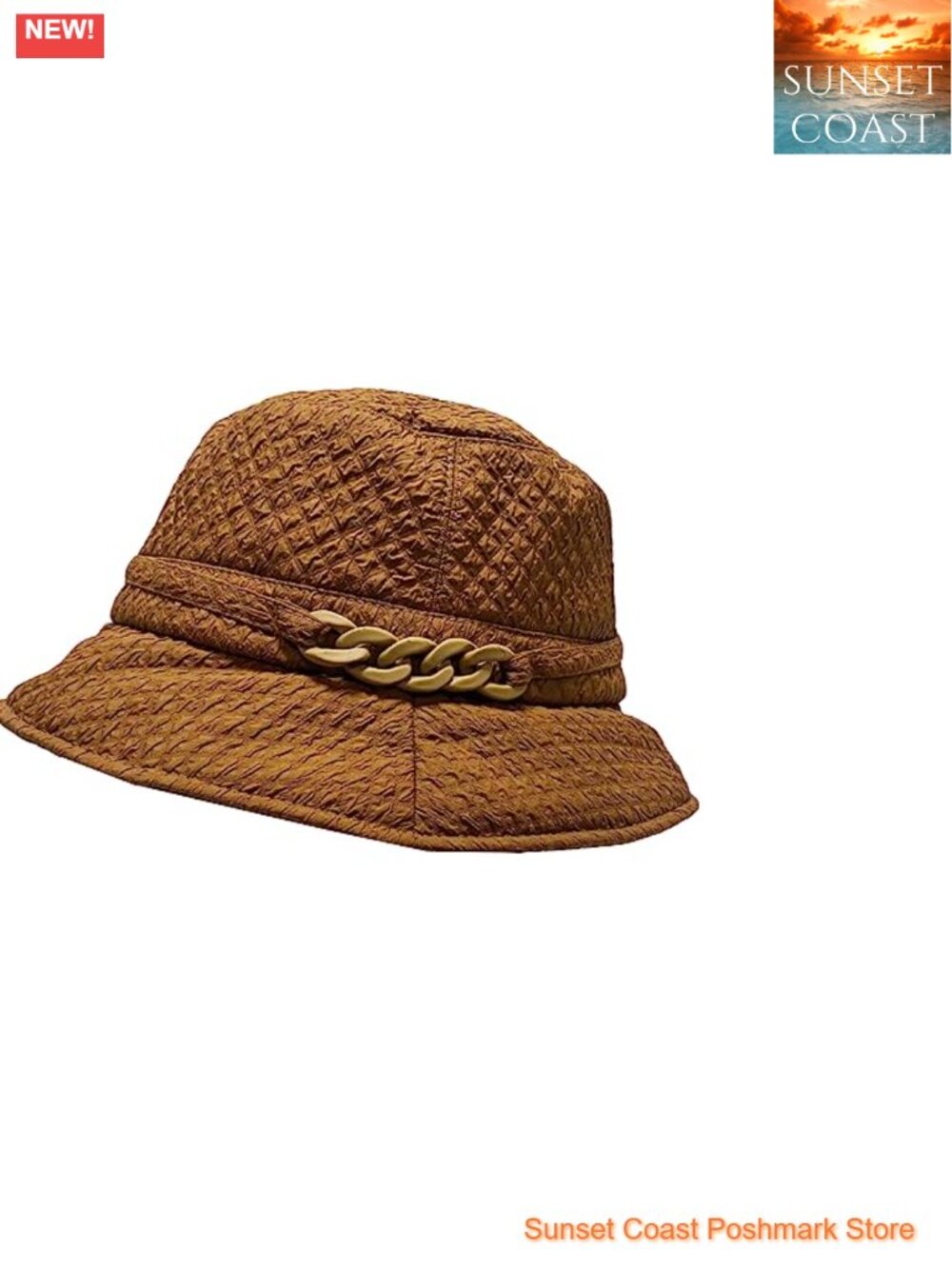 Foldable Water Repellent Quilted Rain Hat Adjustable Drawstring Bucket Cap